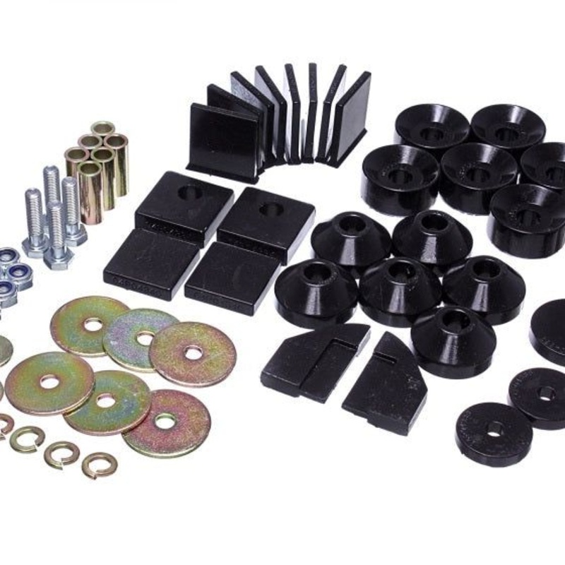 Energy Suspension 86-95 Suzuki Samurai Black Body Mount Set
