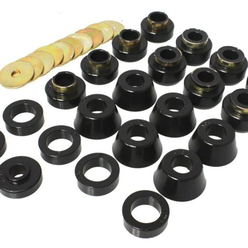 Energy Suspension 87-96 Jeep Wrangler Black Body(cab) Mount Set