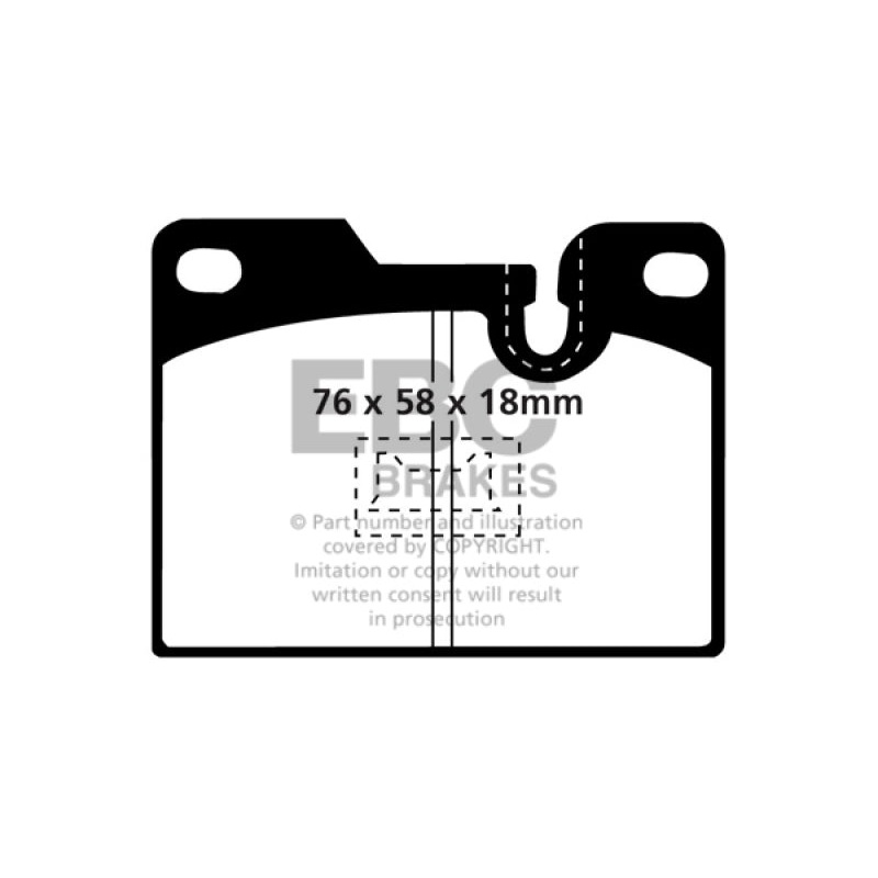 EBC 79-88 Porsche 924 2.0 Turbo Yellowstuff Rear Brake Pads