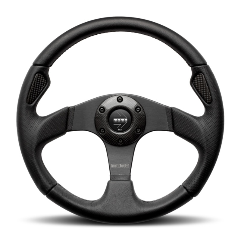 Momo Jet Steering Wheel 350 mm -  Black AirLeather/Black Spokes