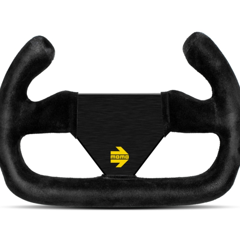 Momo MOD12/C Steering Wheel 250 mm -  Black Suede/Black Spokes