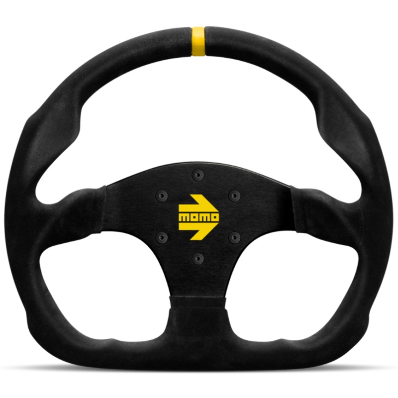 Momo MOD30 Steering Wheel 320 mm -  Black Suede/Black Spokes/1 Stripe