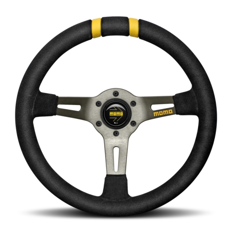 Momo MODDRIFT Steering Wheel 330 mm -  Black Suede/Anth Spokes/2 Stripes