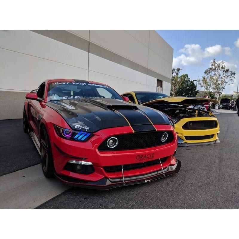 Oracle 15-17 Ford Mustang Dynamic RGB+A Pre-Assembled Headlights - Black Edition - SEE WARRANTY