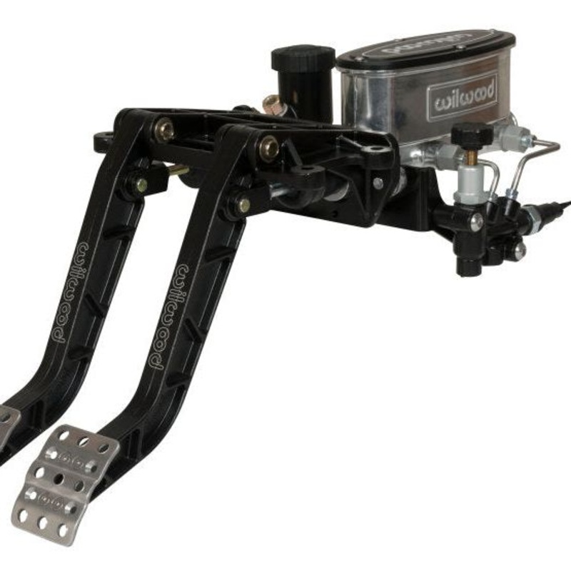 Wilwood Adjustable-Tandem Dual Pedal - Brake / Clutch - Fwd. Swing Mount - 6.25:1 - Black E-Coat