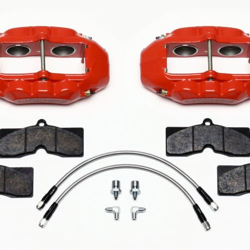 Wilwood D8-4 Front Caliper Kit Red Corvette C2 / C3 65-82