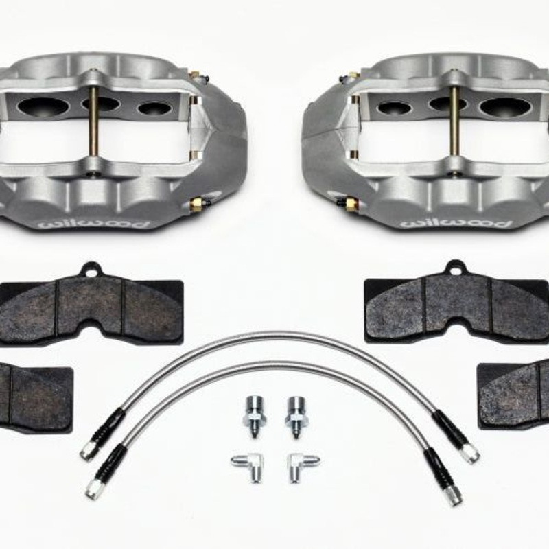 Wilwood D8-6 Front Caliper Kit Clear Corvette C2 / C3 65-82