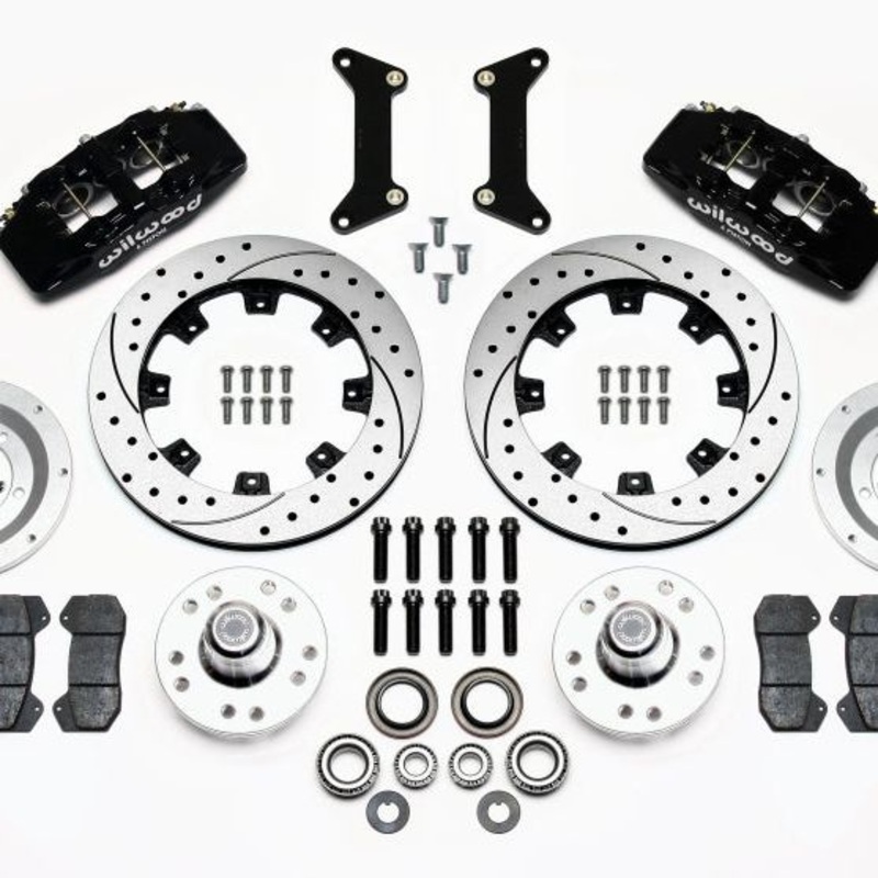 Wilwood Dynapro 6 Front Hub Kit 12.19in Drilled 79-87 GM G Body