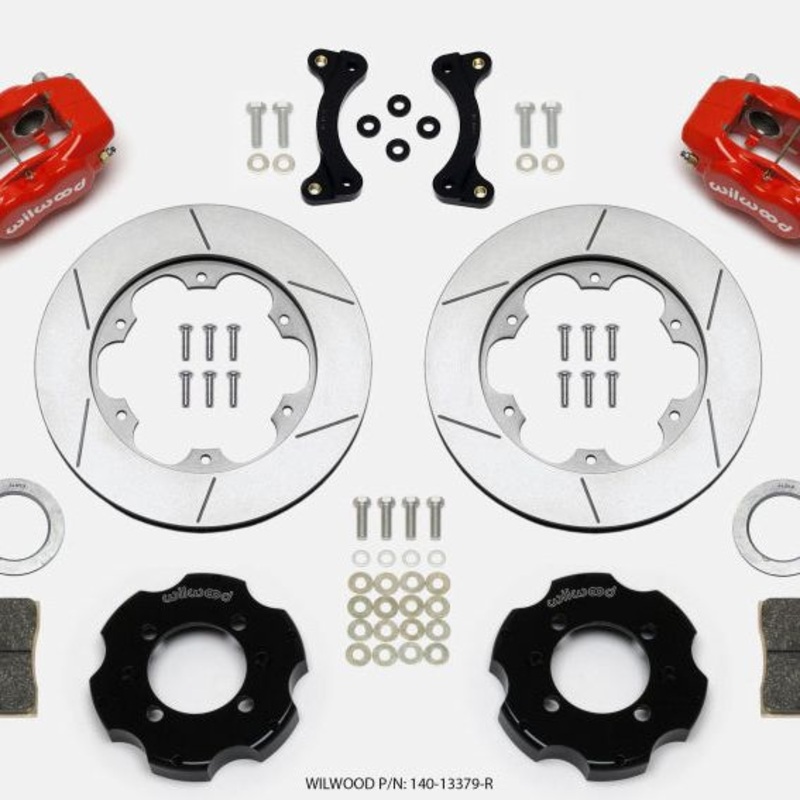 Wilwood Forged Dynalite Front Hat Kit 11.00in GT Rotor Red 95-05 Miata