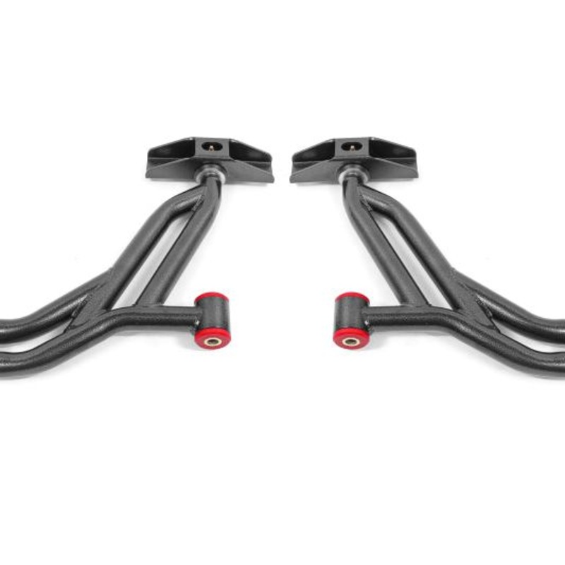BMR 10-14 Ford Mustang / Shelby GT500 Non-Adj. Lower A-Arms (Poly/Delrin) - Black Hammertone