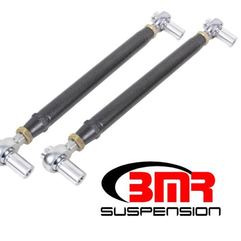 BMR 79-98 Fox Mustang Chrome Moly Lower Control Arms w/ Double Adj. Rod Ends - Black Hammertone