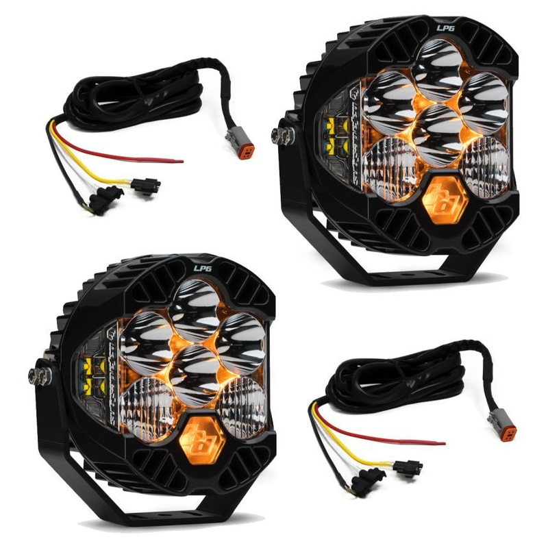 Baja Designs Jeep JL/JT Rubicon Steel Bumper LED Light Kit LP6 w/Upfitter