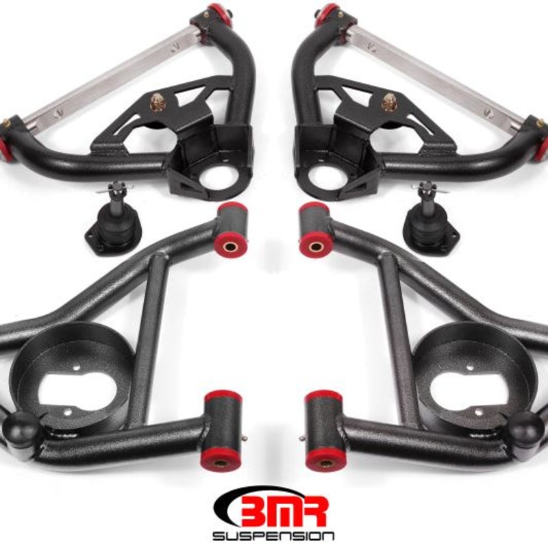 BMR 78-87 G-Body Upper And Lower A-Arm Kit - Black Hammertone