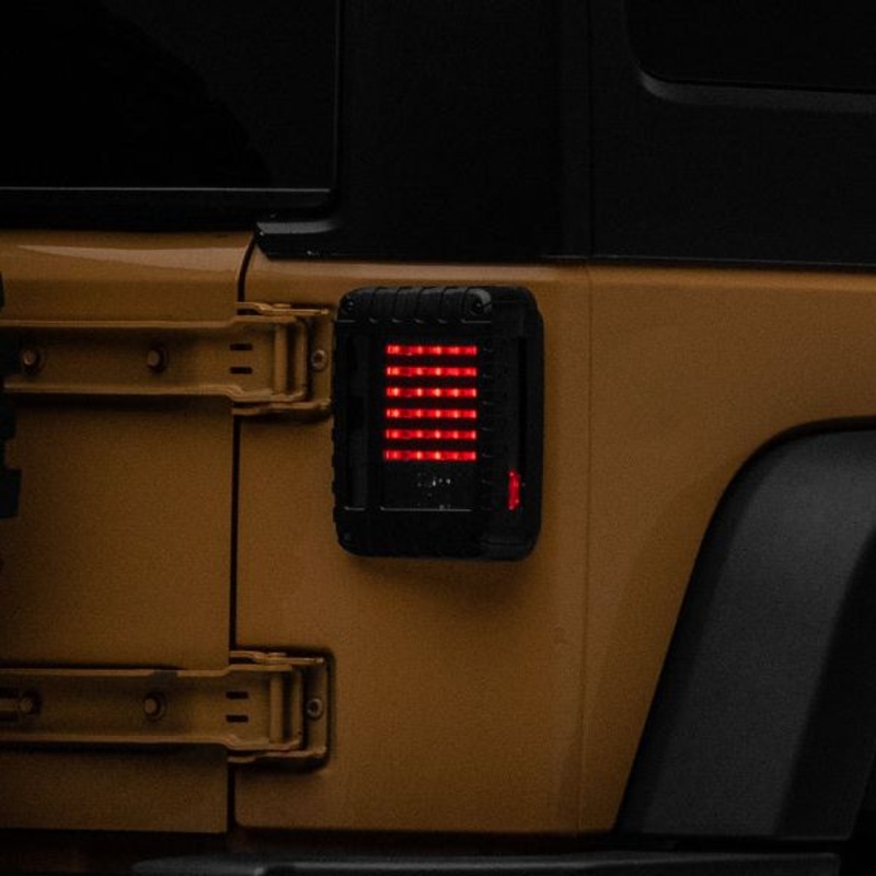 Raxiom 07-18 Jeep Wrangler JK LED Tail Lights- Black Housing (Smoked Lens)