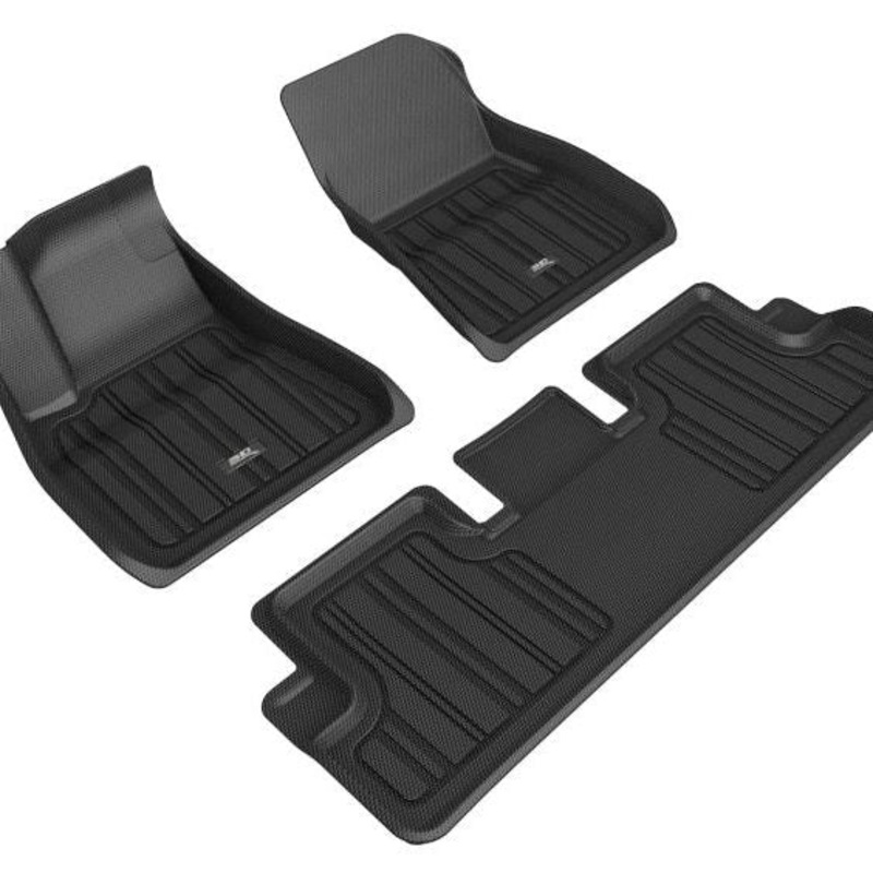 3D MAXpider 2020-2022 Tesla Model 3 Elitect 1st & 2nd Row Floormats - Black