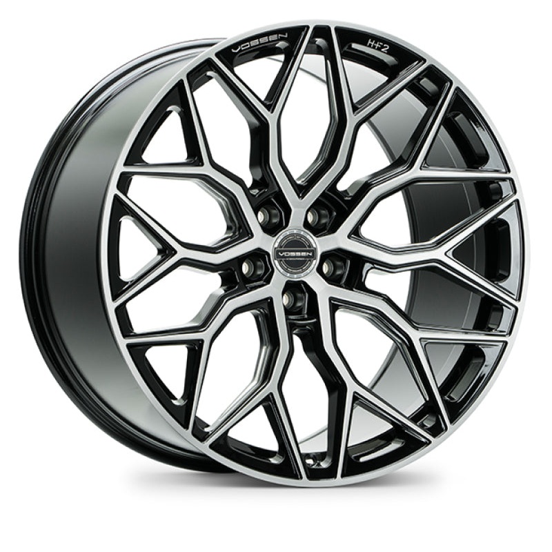 Vossen HF-2 20x9 / 5x114.3 / ET32 / Flat Face / 73.1 - Brushed Gloss Black Wheel