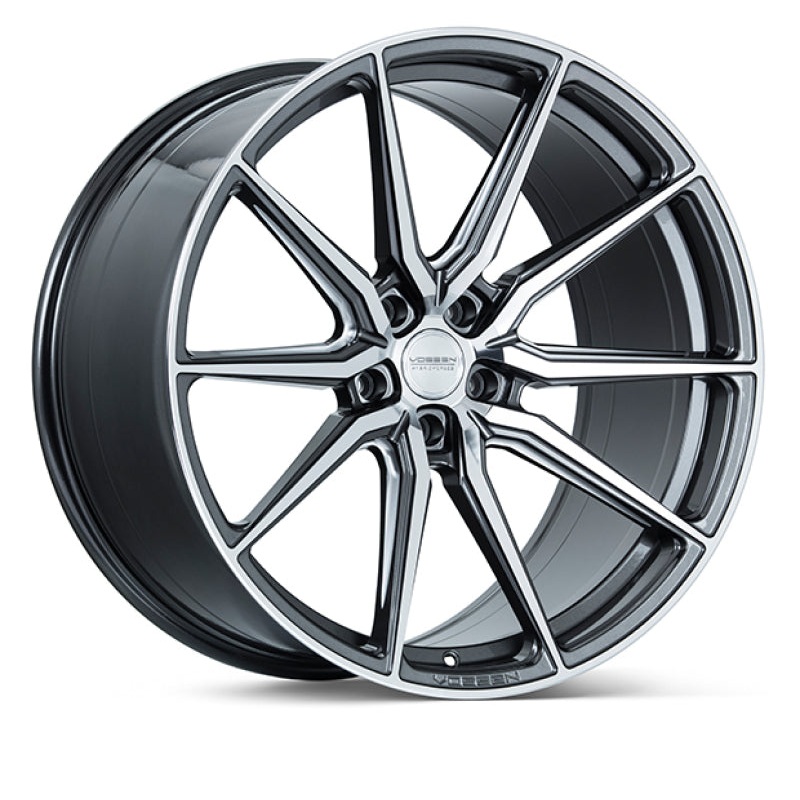Vossen HF-3 19x9.5 / 5x114.3 / ET40 / Deep Face / 73.1 - Gloss Graphite Polished Wheel