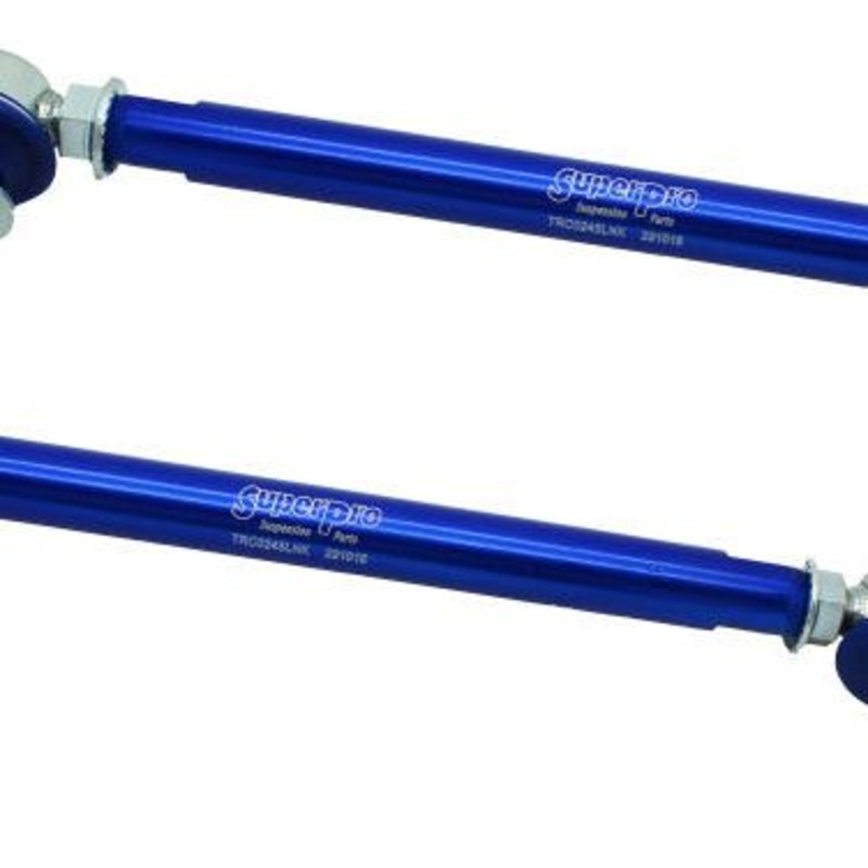 SuperPro 2008 Pontiac G8 Base Front HD Adjustable End Link Set (10mm Studs 300mm-345mm Length)