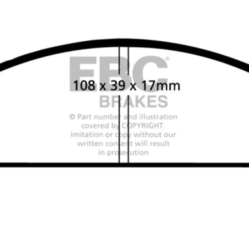 EBC 68-83 Fiat 124 1.6 Greenstuff Front Brake Pads