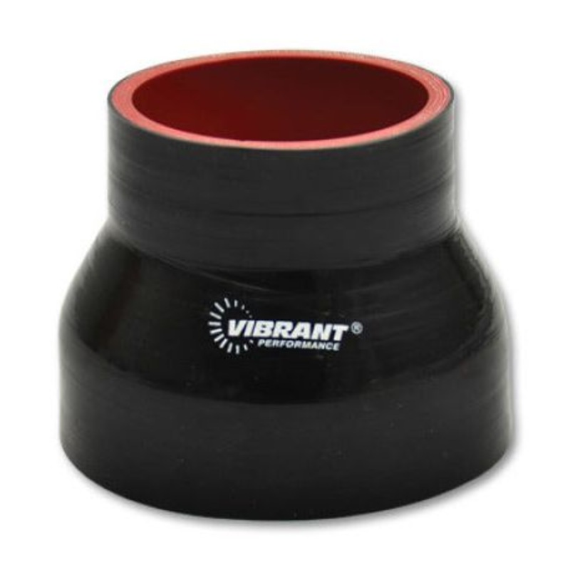 Vibrant 4 Ply Reducer Couper 4.0in ID x 3.50in ID x 4.50in Long - Black