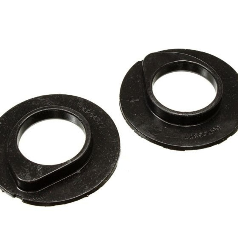 Energy Suspension 90-96 Ford F-150/Ford Bronco Front Coil Spring Isolator Set - Black