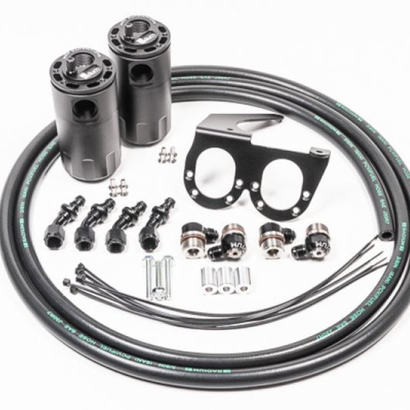 Radium Engineering Nissan R35 GT-R Dual Catch Can Kit CCV Fluid Lock