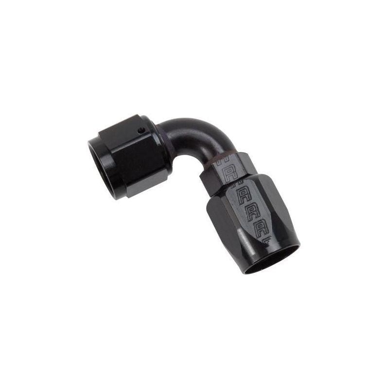 Russell Performance -8 AN Black 90 Degree Full Flow Hose End