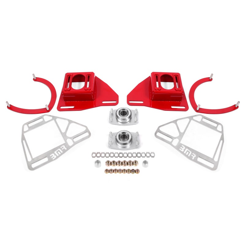 BMR Suspension 82-92 Chevy Camaro Caster/Camber Plates w/ Lockout Plates - Red
