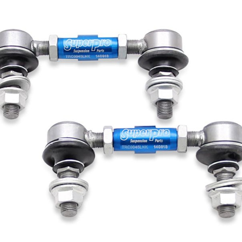 SuperPro 1997 Chevrolet Corvette 0 Front HD Adjustable End Link Set (12mm Studs 100mm-120mm Length)