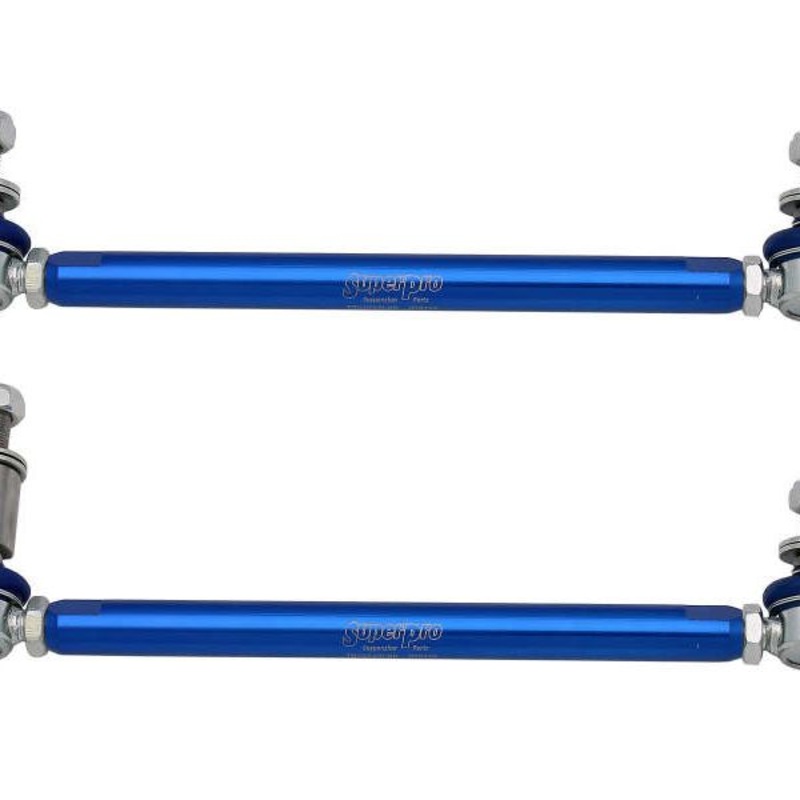 SuperPro 2015 Audi A3 Quattro Premium Front HD Adjustable End Link Set w/ DCC Adapter