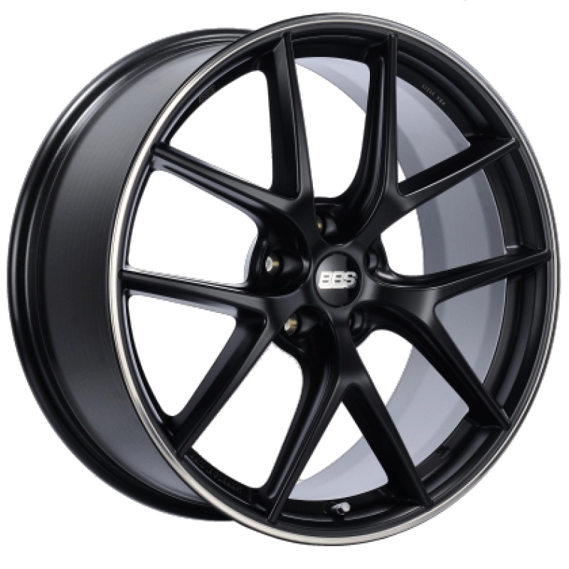BBS CI-R 19x9 5x112 ET42 Satin Black Polished Rim Protector Wheel -82mm PFS/Clip Required