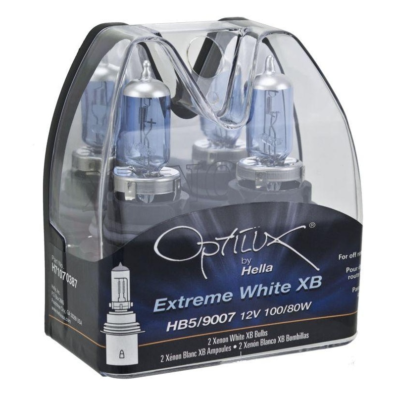 Hella Optilux XB White Halogen Bulbs HB5 9007 12V 100/80W (2 pack)