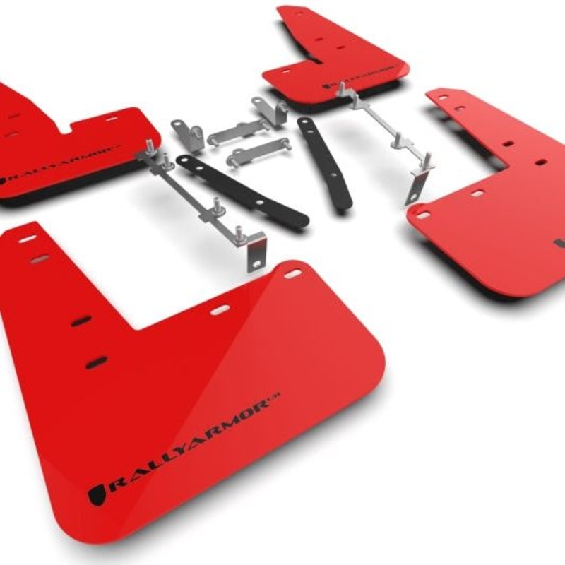 Rally Armor 23-25 Toyota GR Corolla Red UR Mud Flap w/Black Logo