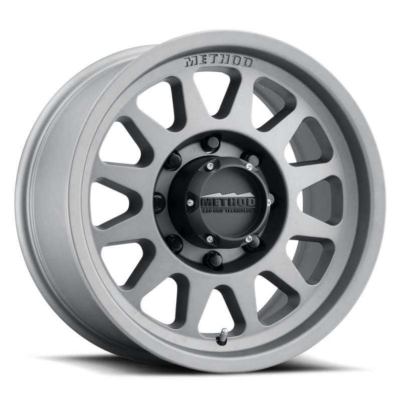 Method MR704 HD 17x9 18mm Offset 8x170 130.81mm CB Titanium Wheel