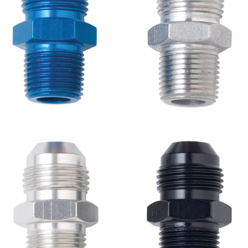 Fragola -4AN x 1/16 NPT Straight Adapter - Black