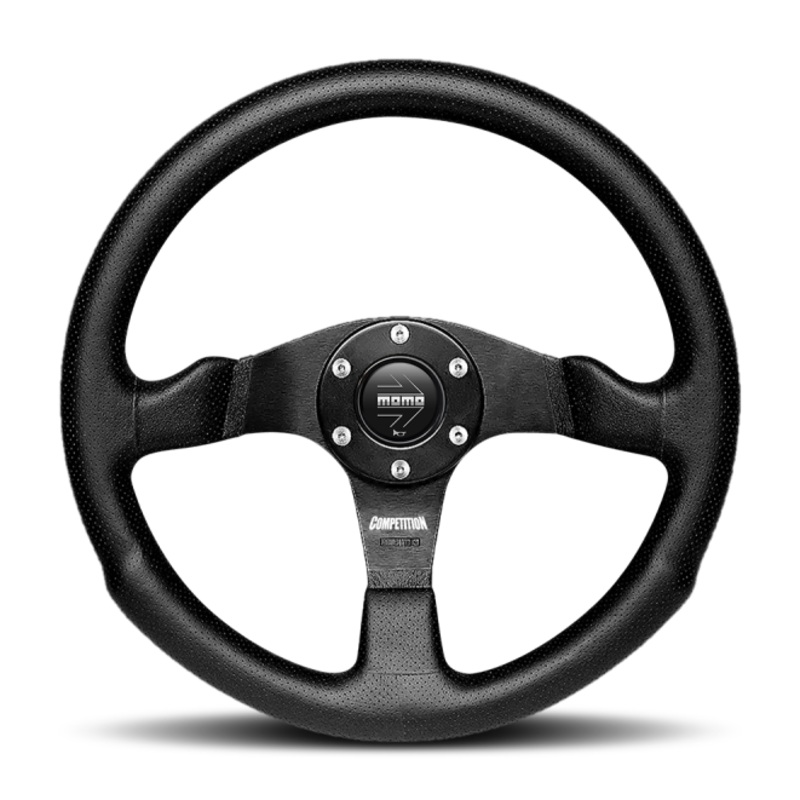 Momo Competition Steering Wheel 350 mm - Black AirLeather/Black Spokes