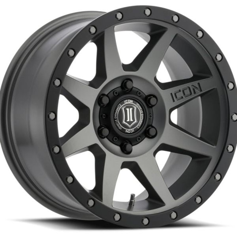 ICON Rebound 18x9 6x5.5 0mm Offset 5in BS 106.1mm Bore Titanium Wheel