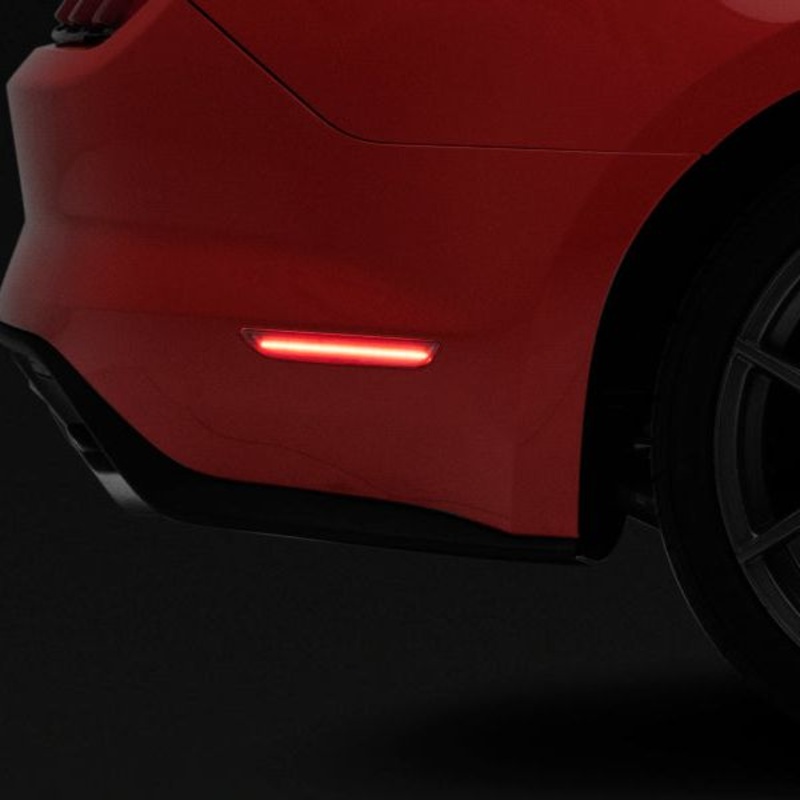 Raxiom 15-22 Ford Mustang Axial Series LED Side Marker Lights Rear (Smoked)