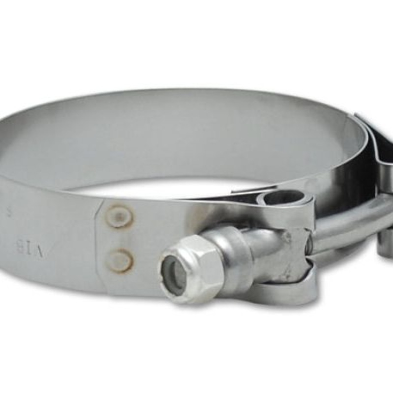 Vibrant SS T-Bolt Clamps Pack of 2 Size Range: 1.89in to 2.10in O.D.