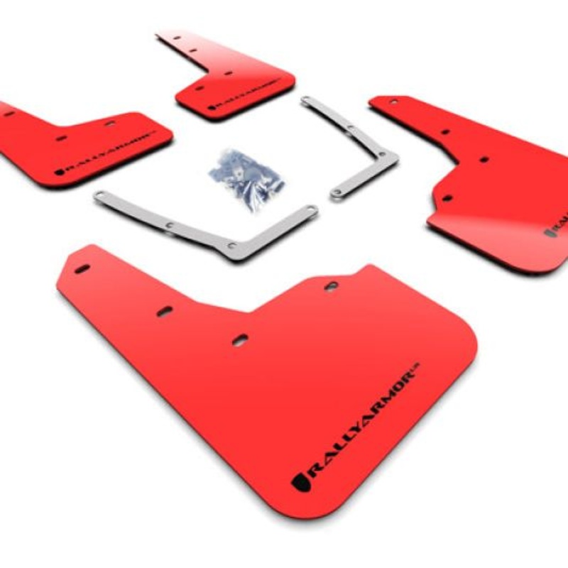 Rally Armor 16-21 Honda Civic Si Red UR Mud Flap w/Black Logo