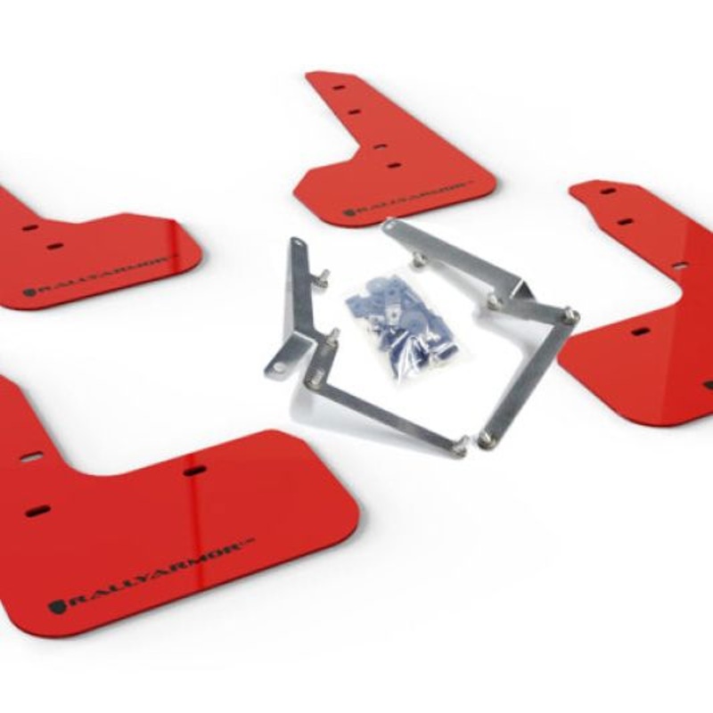 Rally Armor 17-21 Honda Civic Sport/Sport Touring Red UR Mud Flap w/Black Logo