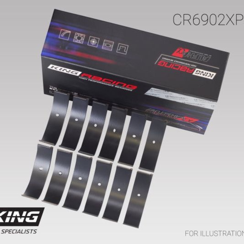 King Nissan VQ35HR/VQ37VHR/VR30DTT pMaxKote Rod Bearing Set - Size STDX