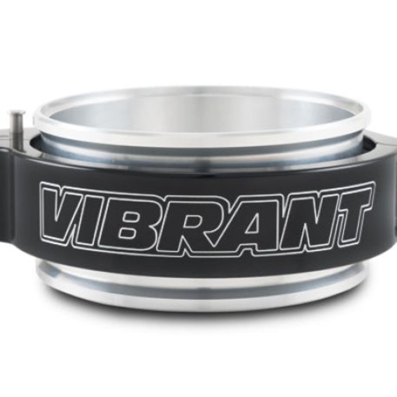 Vibrant 4in O.D. Aluminized HD 2.0 Clamp Assembly - Anodized Black