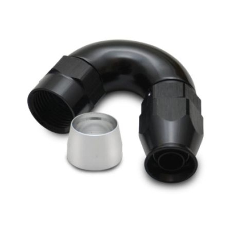 Vibrant 150 Degree High Flow Hose End Fitting for PTFE Lined Hose -12AN