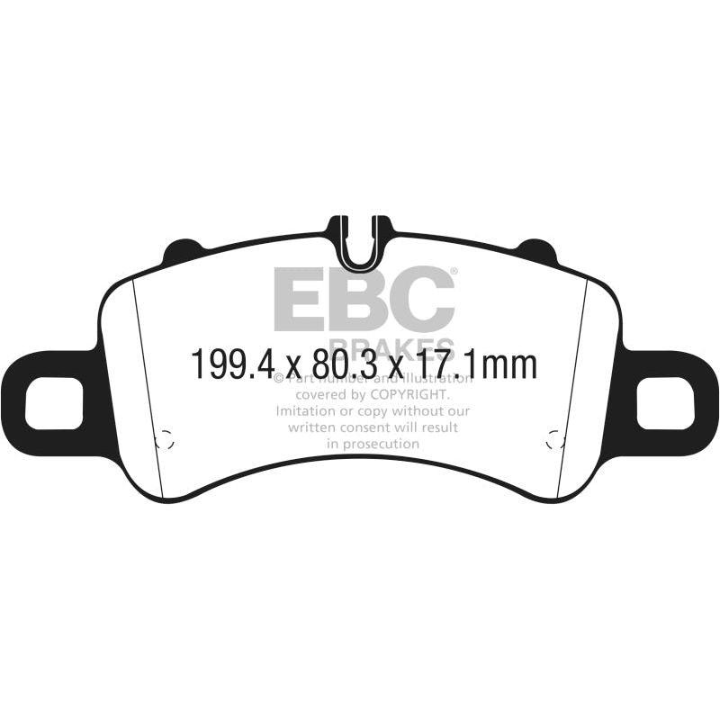 EBC 2016+ Porsche 911 (991/2 w/Cast Iron Rotors) 3.0TT Carrera Bluestuff Front Brake Pads