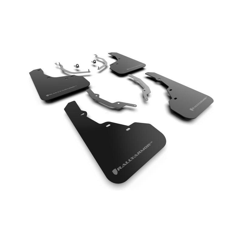 Rally Armor 22-25 Hyundai Santa Cruz Black Mud Flap w/Grey Logo