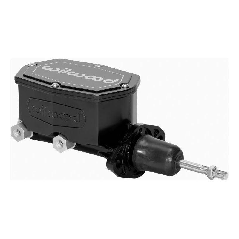 Wilwood Compact Tandem Master Cylinder - 1.12in Bore - w/Pushrod (Black)