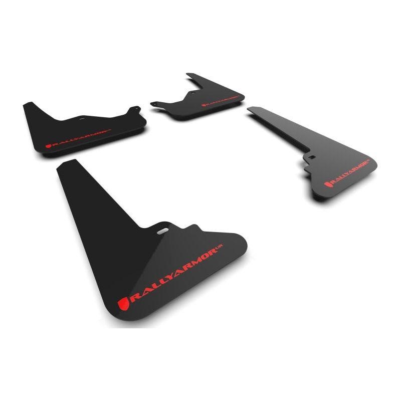 Rally Armor 21-25 Tesla Model S / S Plaid Black UR Mud Flap w/Red Logo