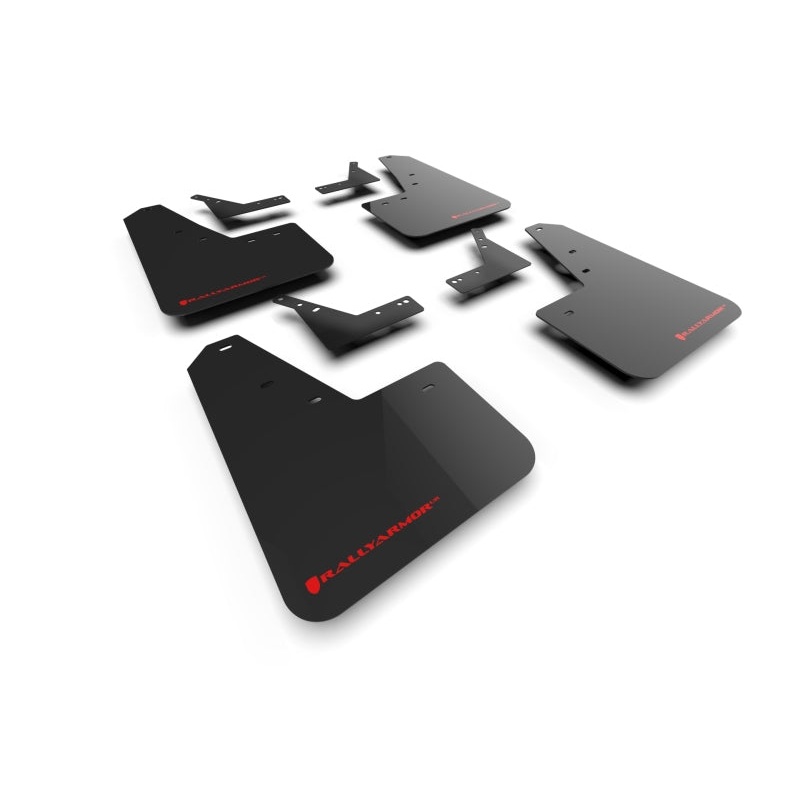 Rally Armor 21-25 Dodge Ram 1500 TRX Black UR Mud Flap - Red Logo