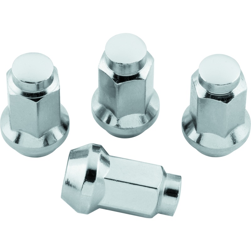 QuadBoss Lug Nuts 3/8in-24 - 14mm-Od - Chrome  - Box of 4